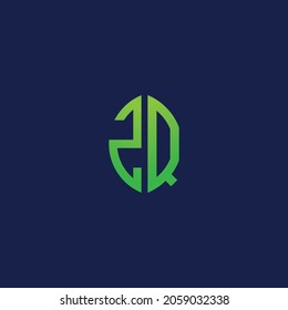 Creative initial letters SQ with eco leaf shape logo.It will be suitable for which company or brand name start those initial.
