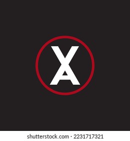 Creative initial letters xa logo design