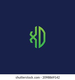 Creative initial letters XO with eco leaf shape logo.It will be suitable for which company or brand name start th
