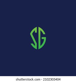 Creative initial letters ZG with eco leaf shape logo.It will be suitable for which company or brand name start those initial.