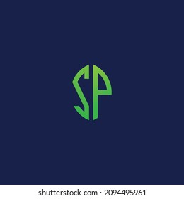 Creative initial letters ZP with eco leaf shape logo.It will be suitable for which company or brand name start those initial.