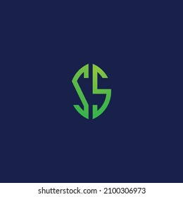 Creative initial letters ZS with eco leaf shape logo.It will be suitable for which company or brand name start those initial.
