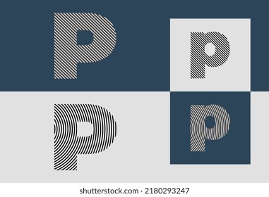 Creative Initial Line Letters P Logo Designs Bundle. It will be suitable for which company or brand name start those initial.