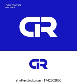 Creative initial logo template for the concept of the letter CR concept vector logo. initial letter CR, business logo, typographic style. for company names, trademarks, games, groups, etc. eps vector 