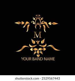 creative initial m latter logo design with luxury design and modern business vector template. creative monogram m  latter, royal, crow logo design with golden color and new design
