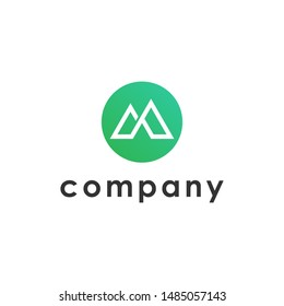 creative initial  m letter logo vector 