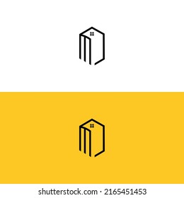 Creative initial ML letters Box House logo.It will be suitable for which company or brand name start those initial.