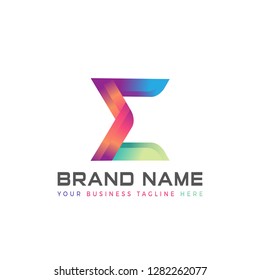 Creative initial monogram letter E vector logo design template Vector illustration