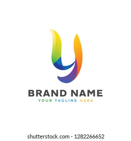 Creative initial monogram letter Y vector logo design template Vector illustration