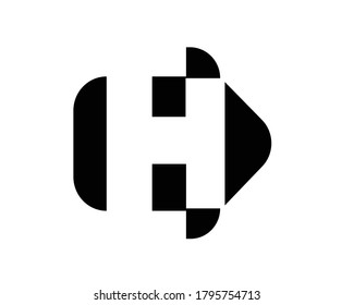 creative initial and monogram logos h