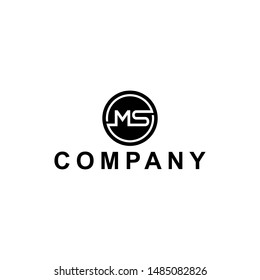 creative initial ms letter vector logo design