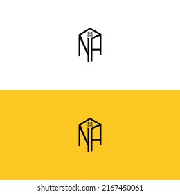 Creative initial NA letters Box House logo.It will be suitable for which company or brand name start those initial