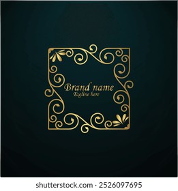 Nuevo diseño inicial creativo del logotipo del nombre de la banda, logotipo del nombre de la banda más tarde, logotipo del monograma más tarde con nuevo diseño de logotipo de lujo