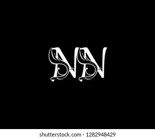 creative initial NN letter luxury flourishes ornament logo vector
