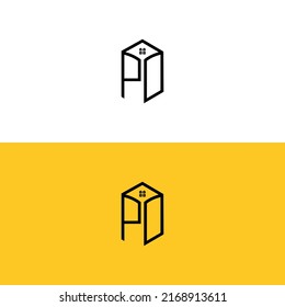 Creative initial PD letters Box House logo.It will be suitable for which company or brand name start those initial. .It will be suitable for which company or brand name start those initial.