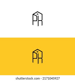 Creative initial PX letters Box House logo.It will be suitable for which company or brand name start those initial. .It will be suitable for which company or brand name start those initial.