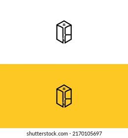 Creative initial QB letters Box House logo.It will be suitable for which company or brand name start those initial.