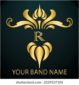 creative initial r latter logo design  with  modern business vector template. creative isolate royal r logo , monogram r logo , luxury latter logo design with golden color