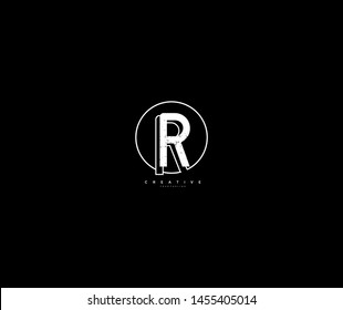 Creative Initial R Letter Line Moderm Minimalist Grungy Logo