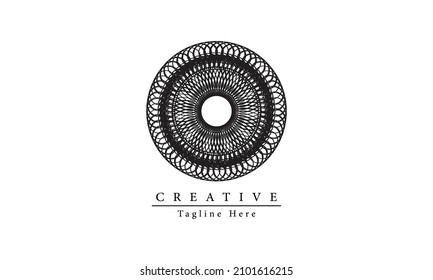 Creative initial slogan line art logo