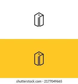 Creative initial UO letters Box House logo.It will be suitable for which company or brand name start those initial.