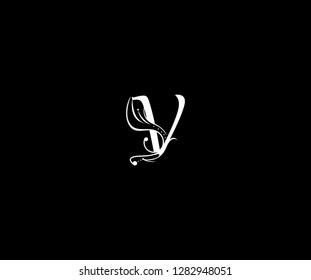 creative initial V letter luxury flourishes ornament logo vector