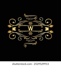 creative initial w latter logo design  with modern business  vector template   creative luxury w  mono gram latter logo with  golden color  and new design