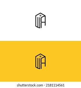 Creative initial WR letters Box House logo.It will be suitable for which company or brand name start those initial.
