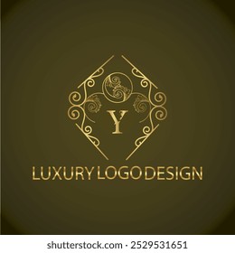 creative initial y latter logo design with modern business vector templated. creative luxury, royal , y monogram latter logo with golden color and new design