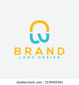Letras de inicio creativas (DW) Diseño de la plantilla de vectores de diseño del logotipo de los puntos de mantenimiento Vector de material