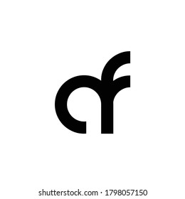 Diseño vectorial de AF con logotipo de iniciales creativas