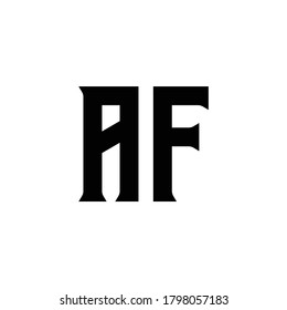 Creative initials logo AF vector design