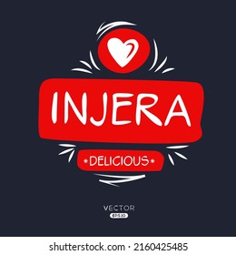 Creative (Injera) logo, Injera sticker, vector illustration.