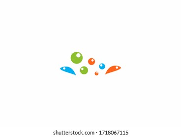 creative ink drops vector logo design concept