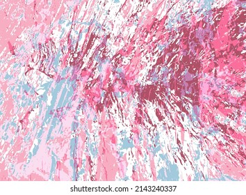 Creative ink panitbrush vector. Rough surface colored vintage wallpaper. Scratch art pattern. Dirty paint spots. Old paint blots. Sketch grainy canvas. Watercolor dye backdrop.