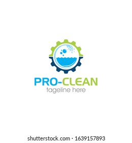 Creative innovation for cleaning cervice concept logo design