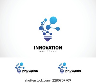 Creative Innovation Data Logo Bulb design concept connect network smart design