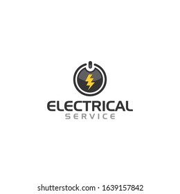 Creative innovation for electrician service Concept Logo Design