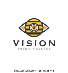 Creative Innovation for Eye Vision Concept Logo Design Template