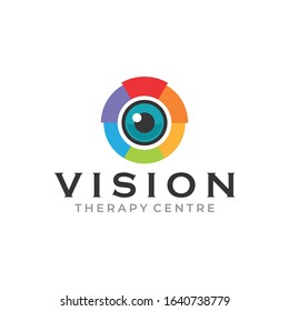 Creative Innovation for Eye Vision Concept Logo Design Template