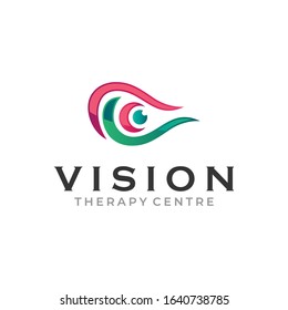 Creative Innovation for Eye Vision Concept Logo Design Template