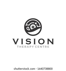 Creative Innovation for Eye Vision Concept Logo Design Template