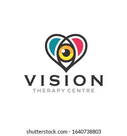 Creative Innovation for Eye Vision Concept Logo Design Template