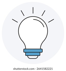 Creative Innovation icon, Ignite Ideas Fueling Growth Through Creative Innovation, From Concept to Breakthrough The Power of Creative Thinking, vector