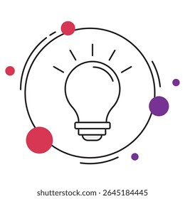 Creative Innovation icon, Ignite Ideas Fueling Growth Through Creative Innovation, From Concept to Breakthrough The Power of Creative Thinking, vector
