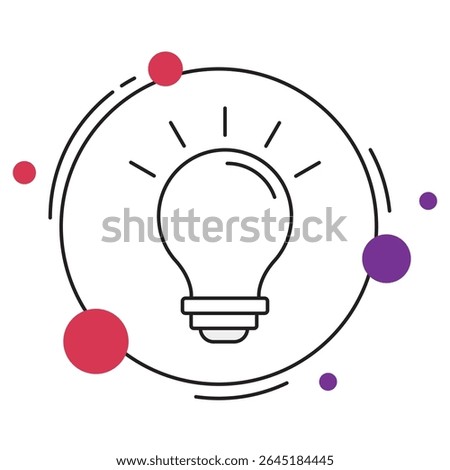 Creative Innovation icon, Ignite Ideas Fueling Growth Through Creative Innovation, From Concept to Breakthrough The Power of Creative Thinking, vector