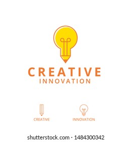 creative and innovation icon logo design modern