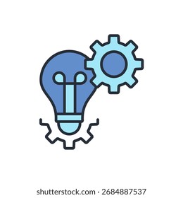 icono de innovación creativa. Vector. Trazo editable. signo de estilo lineal para uso Diseño web, logotipo. Ilustración de símbolo.