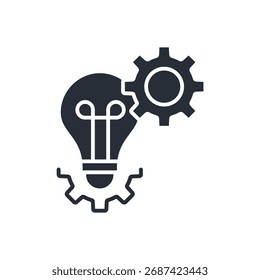 icono de innovación creativa. Vector. Trazo editable. signo de estilo lineal para uso Diseño web, logotipo. Ilustración de símbolo.