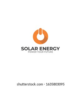 Creative innovation leaf energy sun power vector logo design